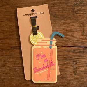 Luggage Tag “I’m a Beachoholic” Silicone NWT